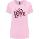 Love Cycling Funny Bicycle Bike Womens Wider Cut T-Shirt Light Pink