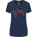 Love Cycling Funny Bicycle Bike Womens Wider Cut T-Shirt Navy Blue