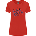Love Cycling Funny Bicycle Bike Womens Wider Cut T-Shirt Red