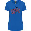 Love Cycling Funny Bicycle Bike Womens Wider Cut T-Shirt Royal Blue