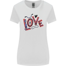 Love Cycling Funny Bicycle Bike Womens Wider Cut T-Shirt White