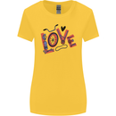 Love Cycling Funny Bicycle Bike Womens Wider Cut T-Shirt Yellow
