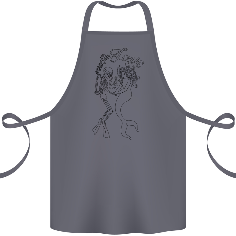 Love Is Scuba Diving Funny Diver Dive Cotton Apron 100% Organic Steel