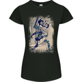 Love Music Rock n Roll Guitar Womens Petite Cut T-Shirt Black