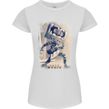 Love Music Rock n Roll Guitar Womens Petite Cut T-Shirt White