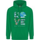 Love My Planet Climate Change Environment Childrens Kids Hoodie Irish Green