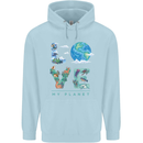 Love My Planet Climate Change Environment Childrens Kids Hoodie Light Blue