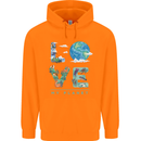 Love My Planet Climate Change Environment Childrens Kids Hoodie Orange