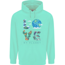 Love My Planet Climate Change Environment Childrens Kids Hoodie Peppermint
