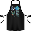 Love My Planet Climate Change Environment Cotton Apron 100% Organic Black