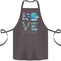 Love My Planet Climate Change Environment Cotton Apron 100% Organic Dark Grey