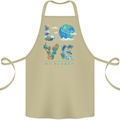 Love My Planet Climate Change Environment Cotton Apron 100% Organic Khaki
