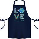 Love My Planet Climate Change Environment Cotton Apron 100% Organic Navy Blue