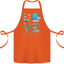 Love My Planet Climate Change Environment Cotton Apron 100% Organic Orange