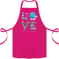 Love My Planet Climate Change Environment Cotton Apron 100% Organic Pink