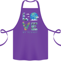 Love My Planet Climate Change Environment Cotton Apron 100% Organic Purple