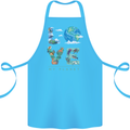 Love My Planet Climate Change Environment Cotton Apron 100% Organic Turquoise