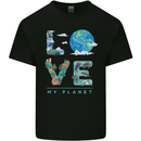 Love My Planet Climate Change Environment Kids T-Shirt Childrens Black