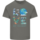 Love My Planet Climate Change Environment Kids T-Shirt Childrens Charcoal