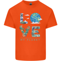 Love My Planet Climate Change Environment Kids T-Shirt Childrens Orange