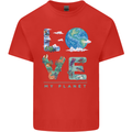 Love My Planet Climate Change Environment Kids T-Shirt Childrens Red