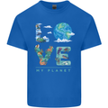 Love My Planet Climate Change Environment Kids T-Shirt Childrens Royal Blue
