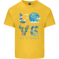 Love My Planet Climate Change Environment Kids T-Shirt Childrens Yellow