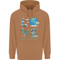 Love My Planet Climate Change Environment Mens 80% Cotton Hoodie Caramel Latte