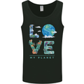 Love My Planet Climate Change Environment Mens Vest Tank Top Black