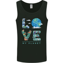 Love My Planet Climate Change Environment Mens Vest Tank Top Black