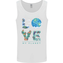 Love My Planet Climate Change Environment Mens Vest Tank Top White