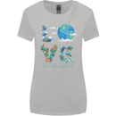 Love My Planet Climate Change Environment Womens Wider Cut T-Shirt Sports Grey