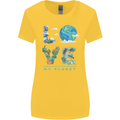 Love My Planet Climate Change Environment Womens Wider Cut T-Shirt Yellow