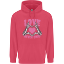 Love Never Ends Gothic Valentine's Day Childrens Kids Hoodie Heliconia