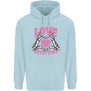 Love Never Ends Gothic Valentine's Day Childrens Kids Hoodie Light Blue