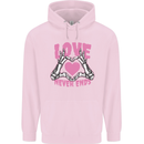 Love Never Ends Gothic Valentine's Day Childrens Kids Hoodie Light Pink