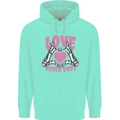 Love Never Ends Gothic Valentine's Day Childrens Kids Hoodie Peppermint