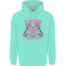 Love Never Ends Gothic Valentine's Day Childrens Kids Hoodie Peppermint