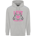 Love Never Ends Gothic Valentine's Day Childrens Kids Hoodie Sports Grey