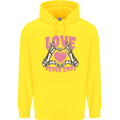 Love Never Ends Gothic Valentine's Day Childrens Kids Hoodie Yellow