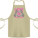 Love Never Ends Gothic Valentine's Day Cotton Apron 100% Organic Khaki