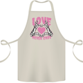 Love Never Ends Gothic Valentine's Day Cotton Apron 100% Organic Natural