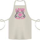 Love Never Ends Gothic Valentine's Day Cotton Apron 100% Organic Natural