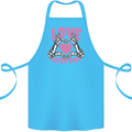 Love Never Ends Gothic Valentine's Day Cotton Apron 100% Organic Turquoise
