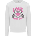 Love Never Ends Gothic Valentine's Day Kids Sweatshirt Jumper White