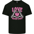 Love Never Ends Gothic Valentine's Day Kids T-Shirt Childrens Black