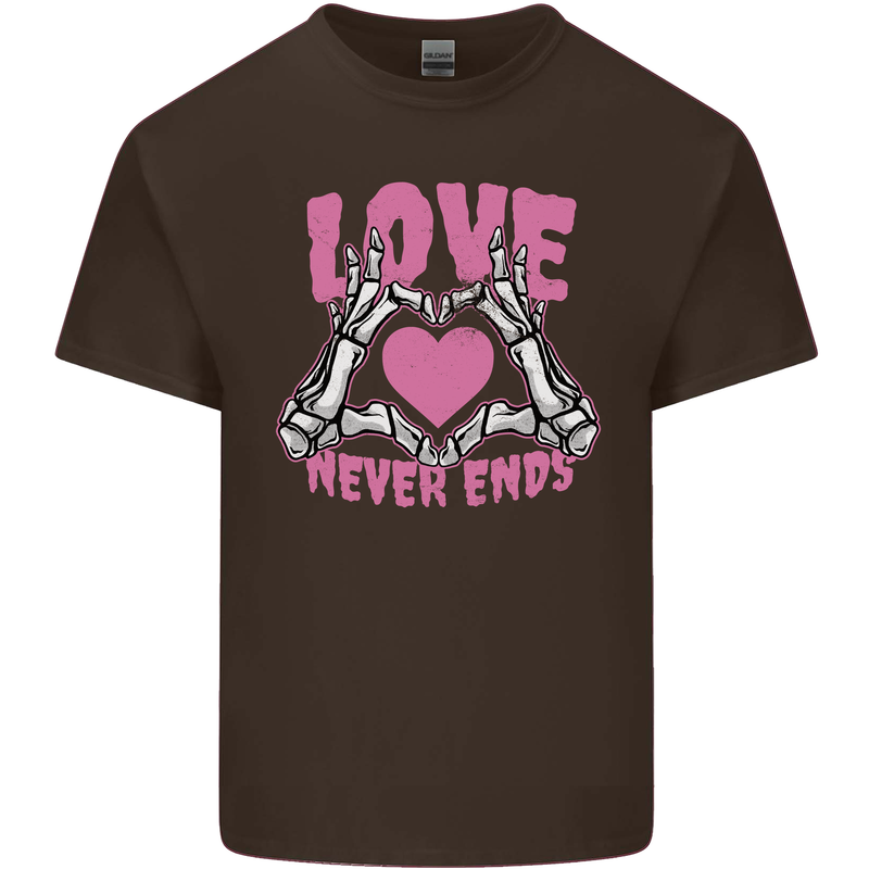 Love Never Ends Gothic Valentine's Day Kids T-Shirt Childrens Chocolate