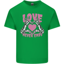 Love Never Ends Gothic Valentine's Day Kids T-Shirt Childrens Irish Green