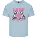 Love Never Ends Gothic Valentine's Day Kids T-Shirt Childrens Light Blue