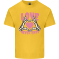 Love Never Ends Gothic Valentine's Day Kids T-Shirt Childrens Yellow